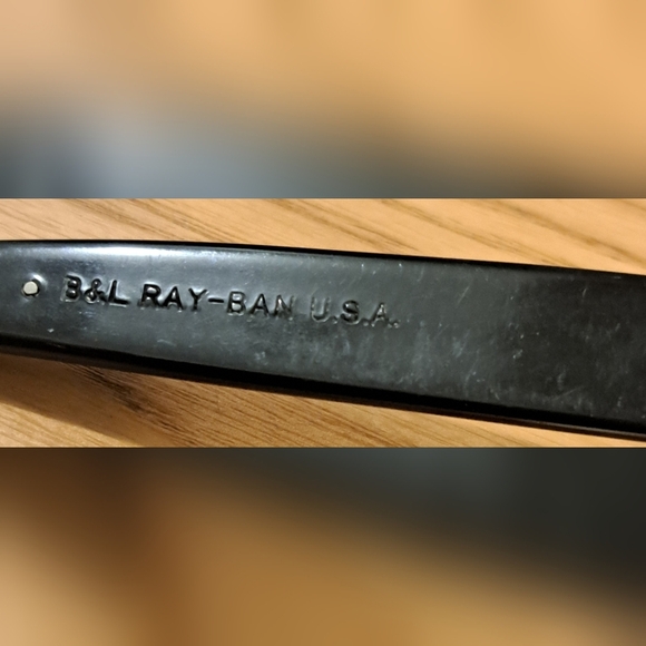 Vintage Rare Ray-Ban B&L Wayfarer L1723 Graphic Blue Unisex Sunglass Glasses - Picture 5 of 6